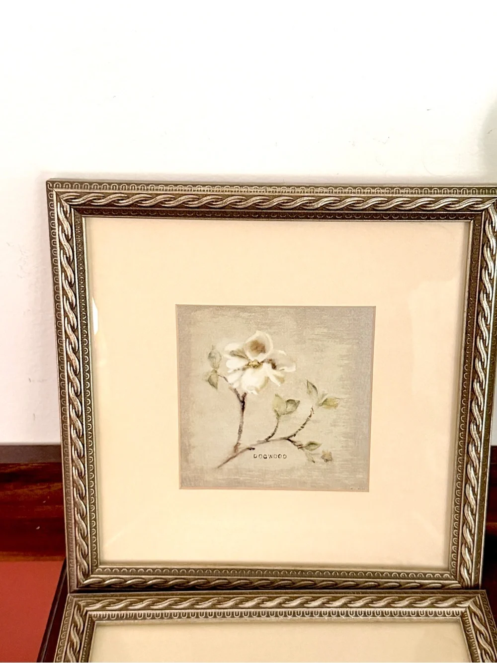 Dogwood & Apple Tree Branch Spring Cheri Blum Cottage Art Framed Wall Hanging